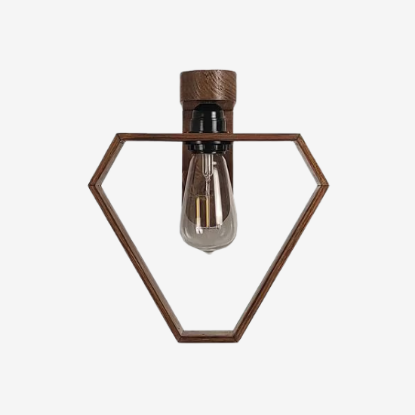 Picture of Hexad Brown Solid Wood Wall Lights