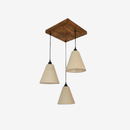 Picture of Terzo Brown Solid Wood Cluster Hanging Light