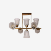 صورة Devansh Gold Wall Mounted Lamp With Black Cotton Shade