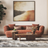 Picture of Brie 3 Seater Fabric Sofa In Terracotta Colour