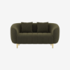 Picture of Amora 2 Seater Fabric Sofa In Deep Olive Velvet