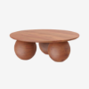 Picture of Takai Round Solid Wood Coffee Table in Red Cedar Finish