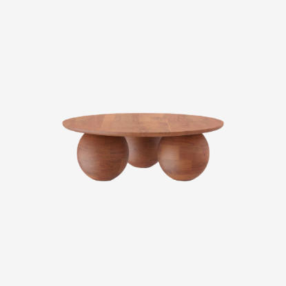 Picture of Takai Round Solid Wood Coffee Table in Red Cedar Finish