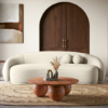Picture of Takai Round Solid Wood Coffee Table in Red Cedar Finish