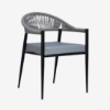 Picture of Coral Outdoor Table Set with 1 Table and 2 Chairs in Metal Grey