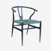 Picture of Sigma Wishbone Table Set with 1 Table and 2 Chairs Gun Metal In Grey