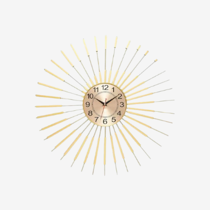 Picture of Golden Sun Metal Wall Clock