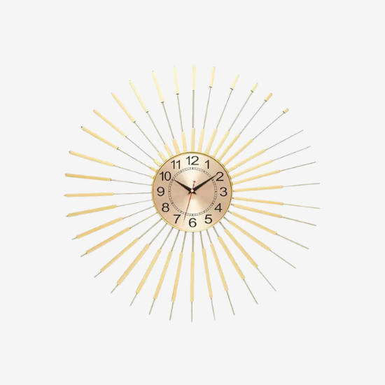 Picture of Golden Sun Metal Wall Clock